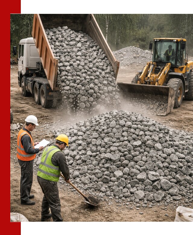 Гранитный щебень фракция 70-150 доставка в Бердске