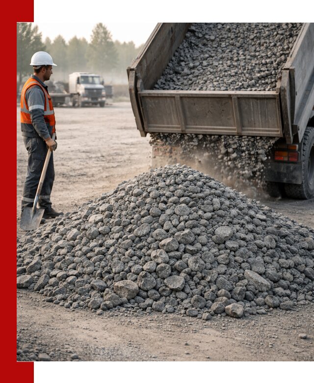 Гранитный щебень фракции 100–201 для строительства в Бердске