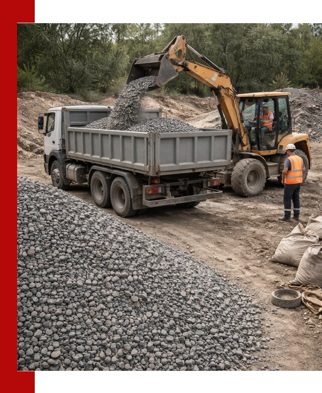 Доставка гравийного щебня в Бердске оптом и в розницу