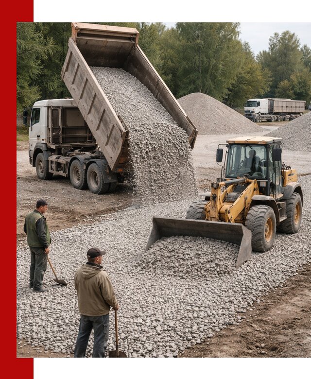 Купить гравийный щебень фракция 20-40 в Бердске с доставкой