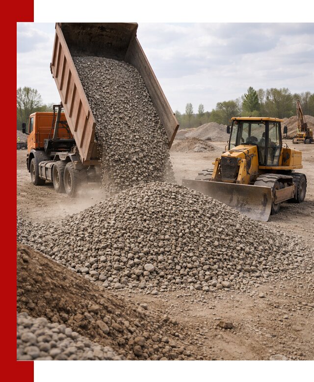 Доставка гравийного щебня фракции 40-70 в Бердске