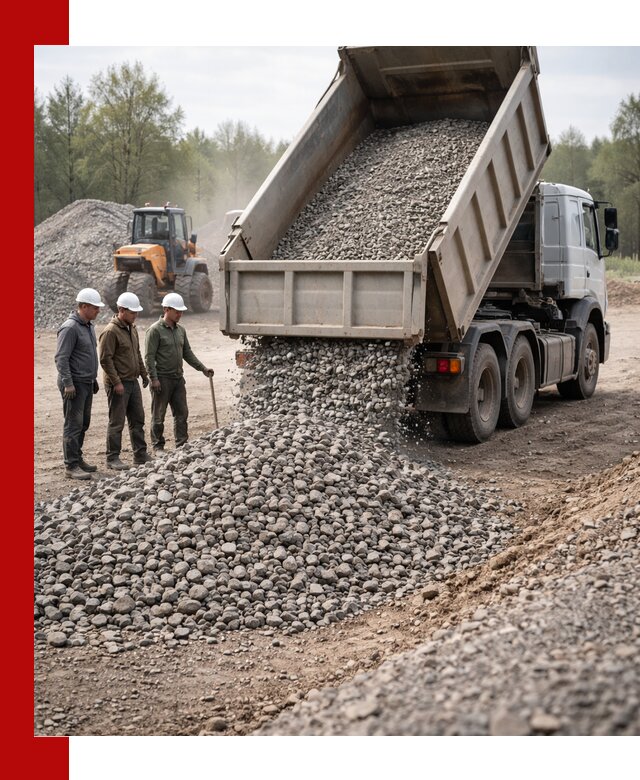 Доставка гравийного щебня фракции 70-120 в Бердске