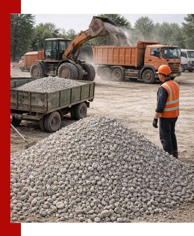 Доставка известнякового щебня фракция 20–40 в Бердске