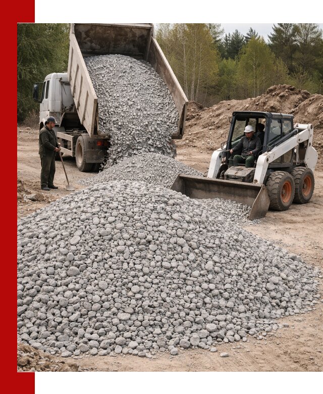 Доставка доломитового щебня в Бердске напрямую от карьера