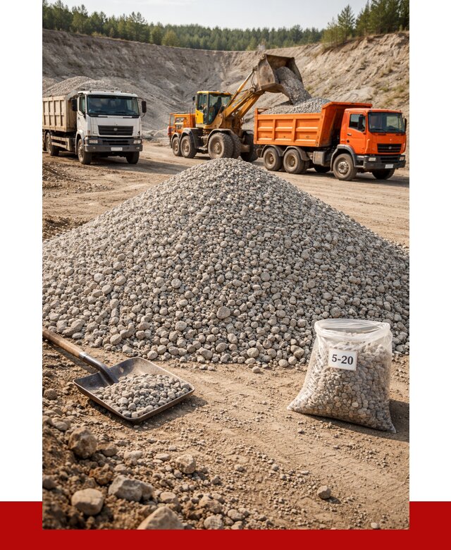 Доломитовый щебень фр. 5-20 в Бердске от 4373 р. | ПРОНЕРУДБрд