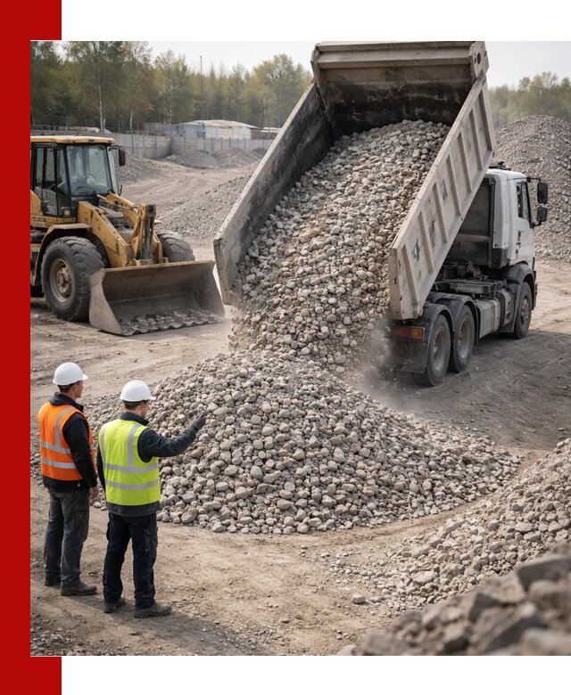 Вторичный щебень фракция 40–70 доставка в Бердске
