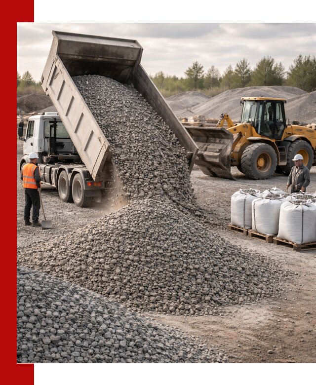 Бетонный щебень фракция 5–20 с доставкой в Бердске