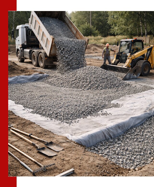 Щебень для фундамента с доставкой в Бердске