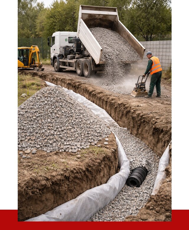 Щебень для дренажа в Бердске от 1926 р., ПРОНЕРУДБрд доставка