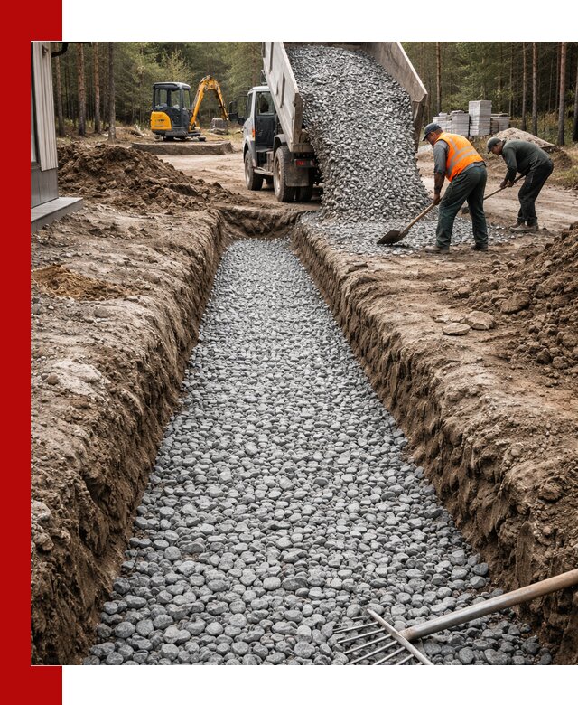 Щебень для дренажа с доставкой в Бердске высокого качества