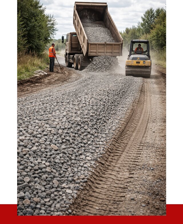 Щебень для отсыпки дороги в Бердске от 2811 р. ПРОНЕРУДБрд