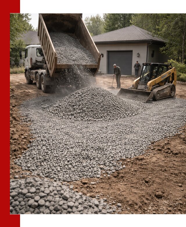 Щебень для парковки в Бердске: доставка и укладка качественного материала
