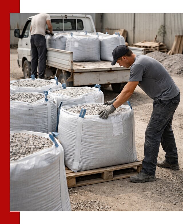Доставка щебня в мешках по выгодным ценам в Бердске