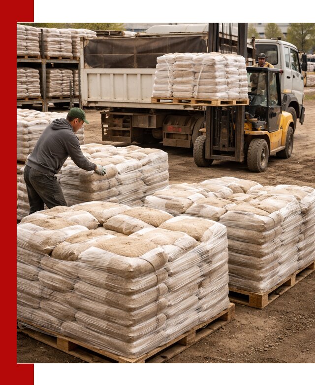 Карьерный песок в мешках с доставкой в Бердске