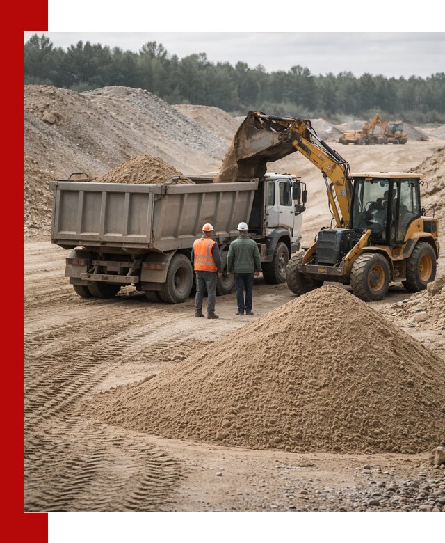 Карьерный среднезернистый песок с доставкой в Бердске