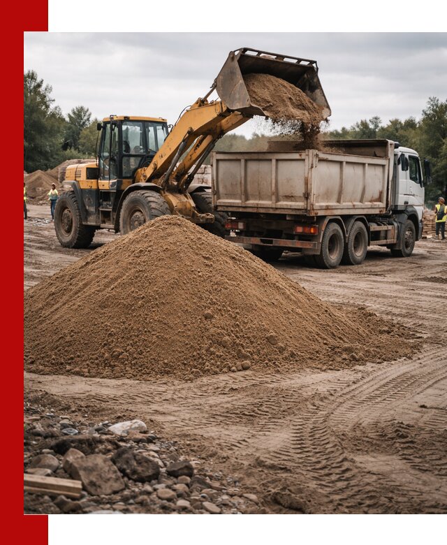 Доставка речного песка навалом в Бердске быстро и выгодно