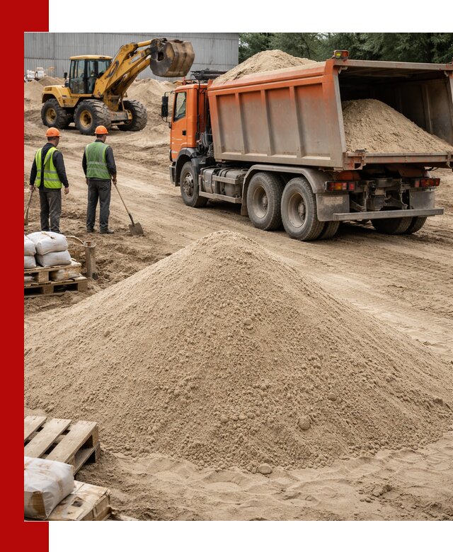 Доставка и продажа мытого речного песка в Бердске