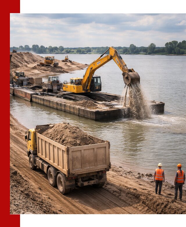 Намывной песок с доставкой в Бердске оптом и в розницу