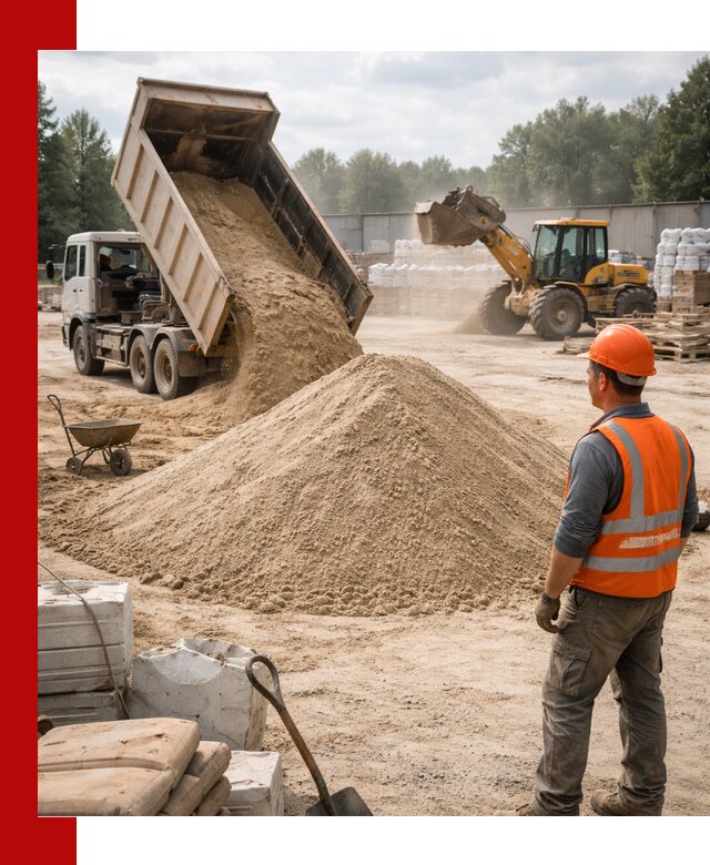 Доставка строительного песка с самосвалом в Бердске