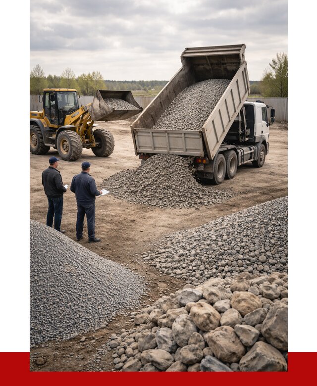 Гравий и камень с доставкой в Бердске от 4373 р. - ПРОНЕРУДБрд