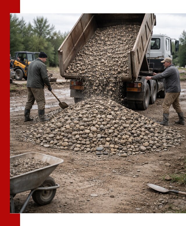 Доставка гальки речной оптом и в розницу в Бердске