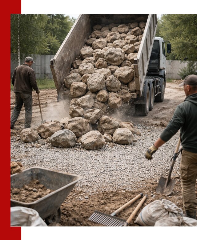 Доставка и укладка булыжника в Бердске