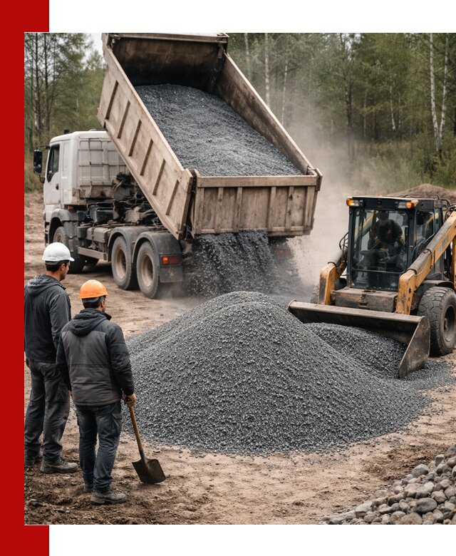 Гранитный отсев 0-5 с доставкой и разгрузкой в Бердске