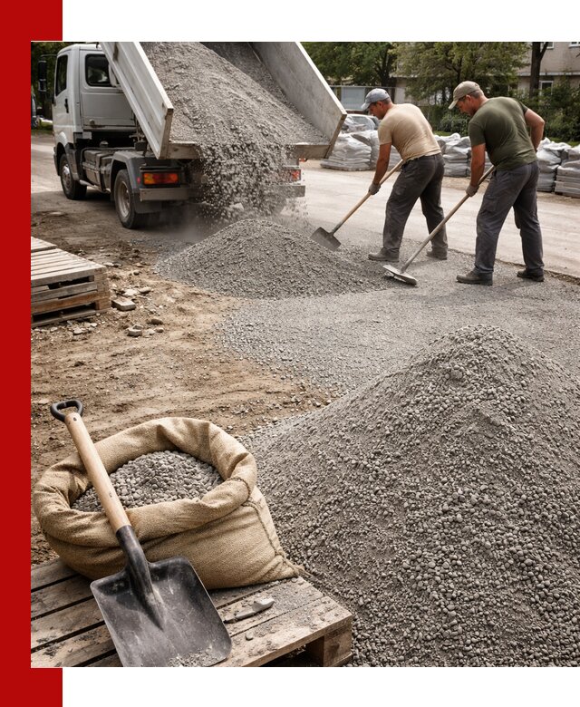 Отсев для тротуарной плитки в Бердске — доставка и укладка