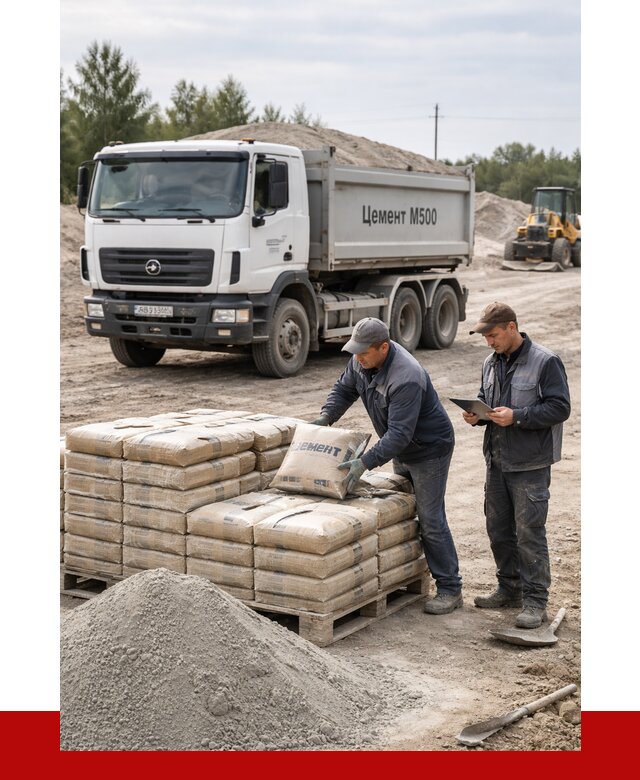 Купить цемент м500 с доставкой в Бердске от 5414 р. | ПРОНЕРУДБрд