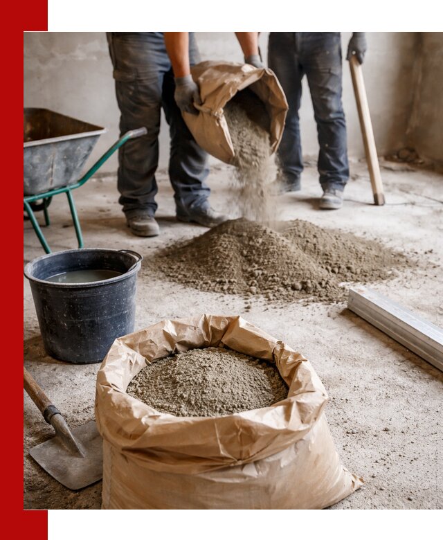 Доставка сухой смеси для стяжки в Бердске