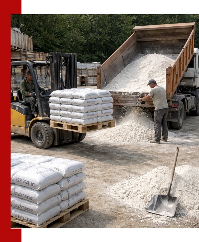 Доставка строительной извести оптом и в розницу в Бердске