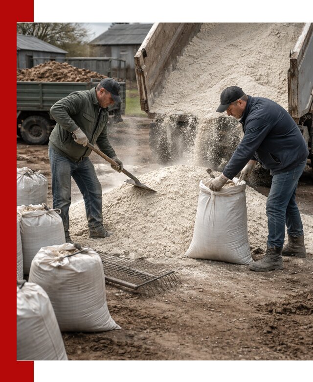 Доставка извести пушонки в Бердске оптом и мелким оптом