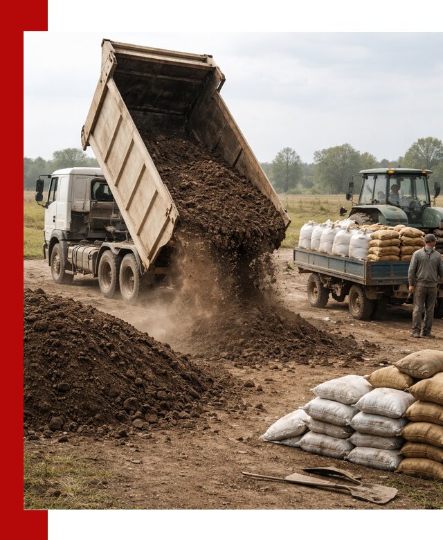 Доставка грунта и удобрений оптом в Бердске для сельхоз и строительства