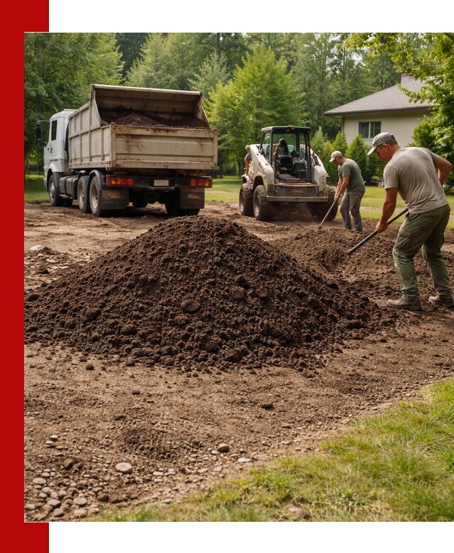 Доставка и укладка грунта для газона в Бердске
