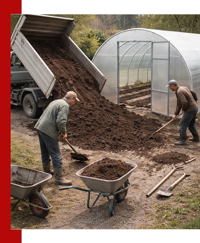 Грунт для теплицы с доставкой в Бердске — плодородный субстрат под растения