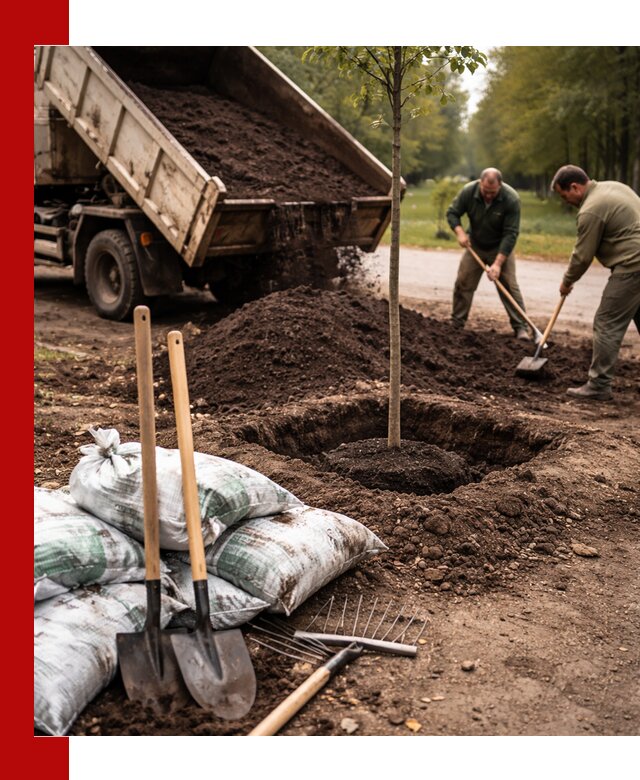 Грунт для посадки деревьев в Бердске — доставка и подготовка почвы