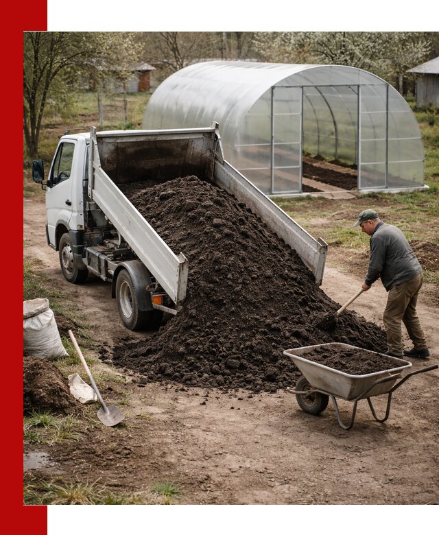 Чернозем для теплицы с доставкой в Бердске