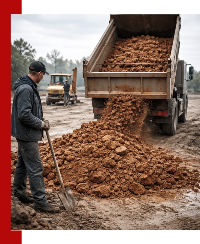 Глина для засыпки в Бердске с доставкой самосвалами