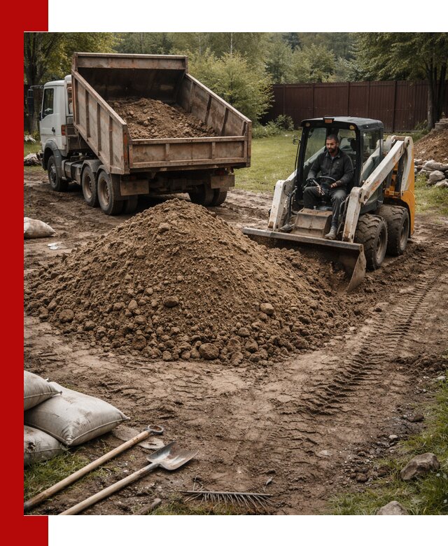 Суглинок для планировки участков в Бердске с доставкой и выгрузкой