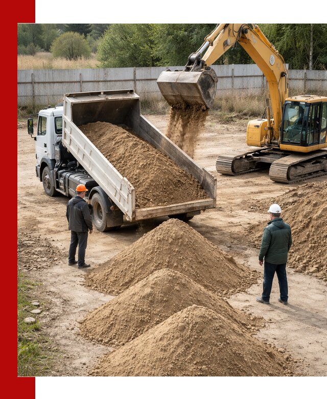 Доставка супеси вагонными и автопартиями в Бердске