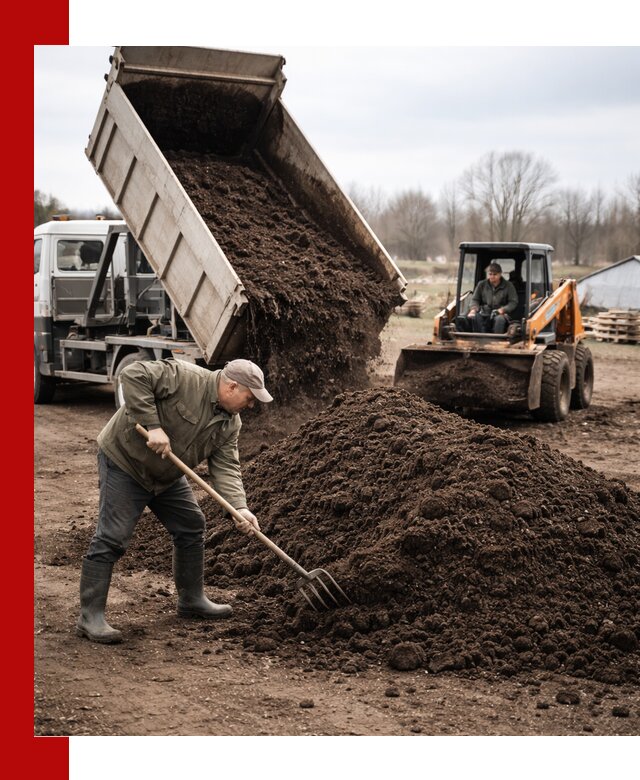 Доставка и продажа перегноя в Бердске быстро и дешево