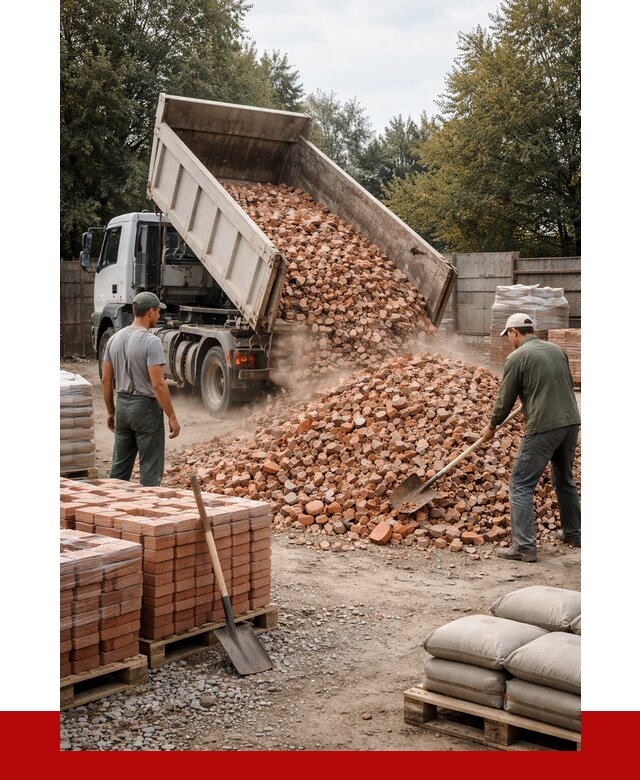 Бой кирпича в Бердске с доставкой от 4373 руб/куб | ПРОНЕРУДБрд