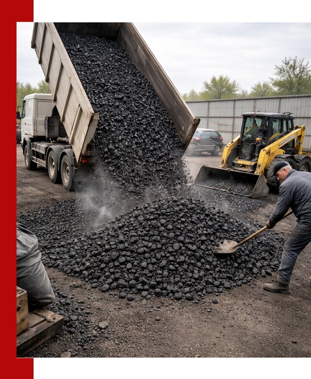 Доставка угля орех в Бердске оптом и в розницу