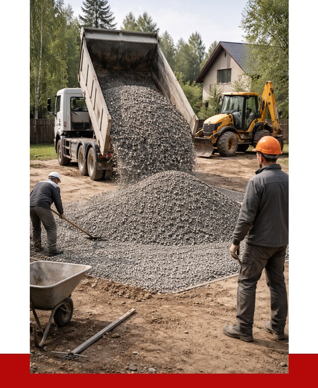 Отсыпка участка щебнем в Бердске от 6768 р. ПРОНЕРУДБрд