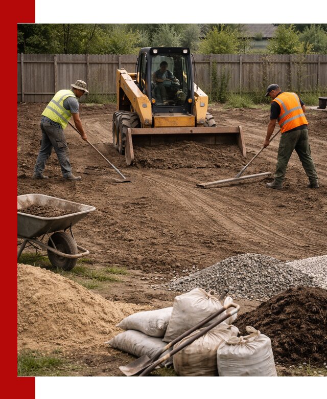Выравнивание участка под строительство и благоустройство в Бердске