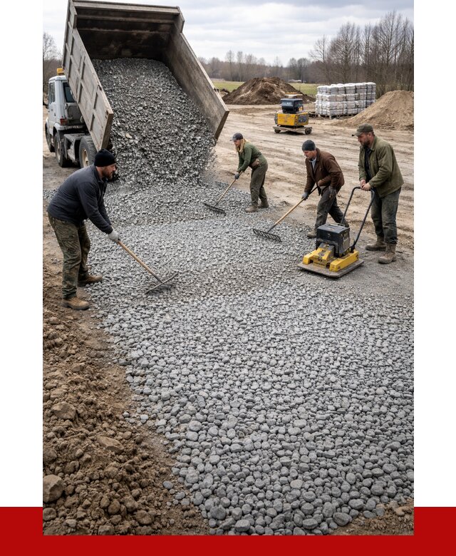 Устройство щебеночной подушки в Бердске от 4685 р. ПРОНЕРУДБрд